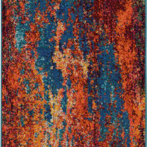 2' X 6' Atlantic Abstract Power Loom Non Skid Runner Rug