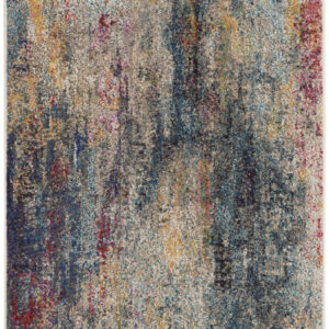 3' X 5' Multicolor Abstract Power Loom Non Skid Area Rug