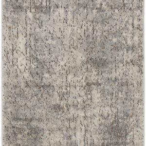 3' X 5' Beige And Grey Abstract Power Loom Non Skid Area Rug