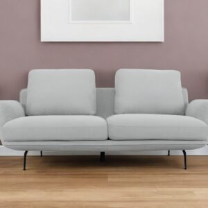 89" Light Gray Sofa With Black Legs