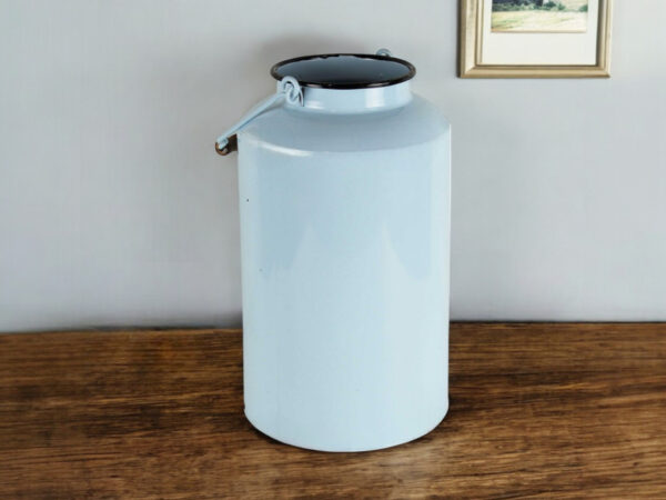 14" Light Blue Metal Jug Vase