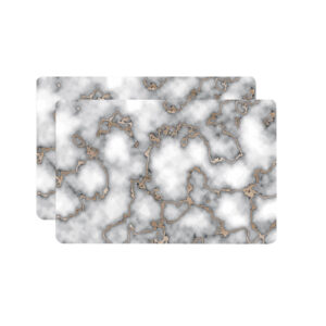 12" X 18" Gray And Gold Abstract Agglomerated cork Placemats