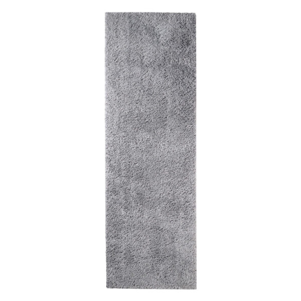 8' Silver Shag Stain Resistant Runner Rug - Image 2