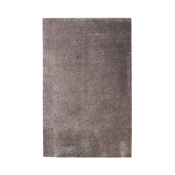 5' X 8' Taupe Shag Stain Resistant Area Rug - Image 2