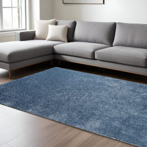 8' X 10' Blue Shag Area Rug
