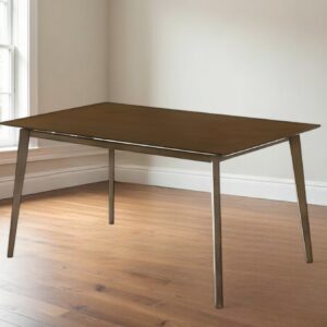 59" Brown Solid Wood Dining Table