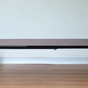 71" Gray And Black Ceramic And Solid Wood Drop Leaf Dining Table