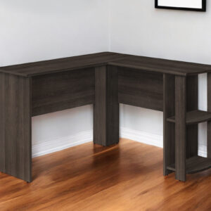 47" Brown Wood Corner Computer Desk