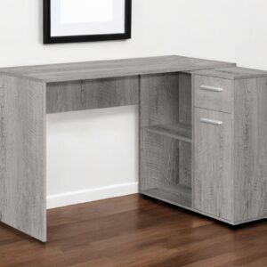 46" Gray Wood L Shape Computer Desk