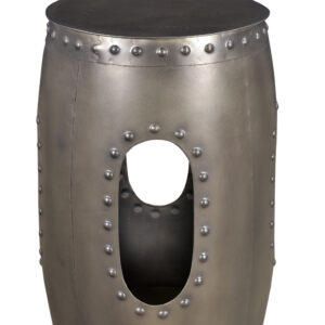 20" Nickel Iron Round End Table