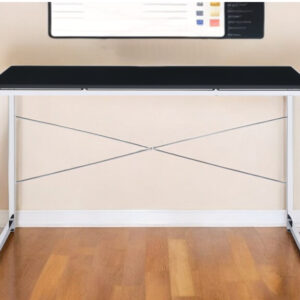 47" Black and Silver Writing Desk