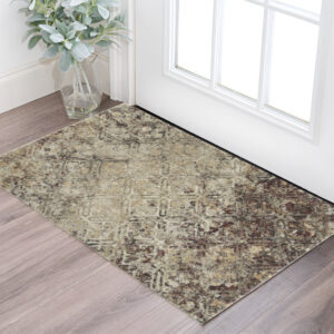 3' X 5' Brown Diamond Area Rug