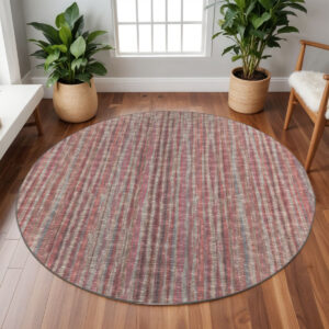 10' Pink Round Ombre Tufted Handmade Area Rug