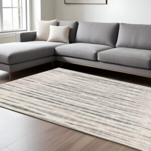 8' X 10' Ivory Ombre Tufted Handmade Area Rug