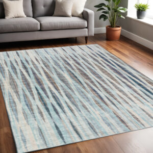 5' X 8' Blue Ombre Tufted Handmade Area Rug
