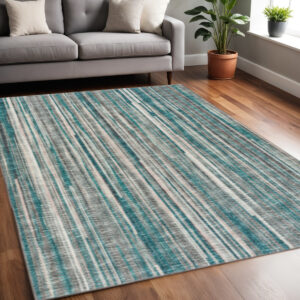 5' X 8' Blue Ombre Tufted Handmade Area Rug