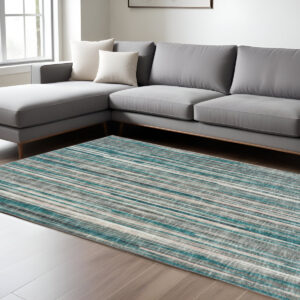 8' X 10' Blue Ombre Tufted Handmade Area Rug