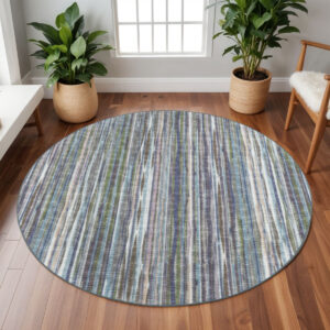 10' Purple Round Ombre Tufted Handmade Area Rug