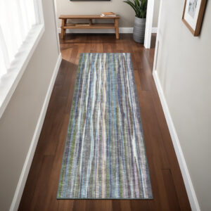 3' X 8' Purple Ombre Tufted Handmade Runner Rug