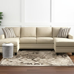 8' X 11' Brown Oriental Area Rug