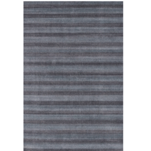 5' X 8' Blue And Black Hand Loomed Area Rug