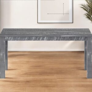 35" Gray Solid Wood Dining Table