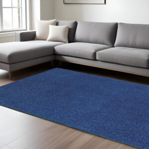 10' X 13' Blue Shag Hand Tufted Area Rug
