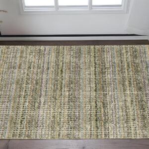 3' X 5' Gray and Ivory Abstract Power Loom Area Rug