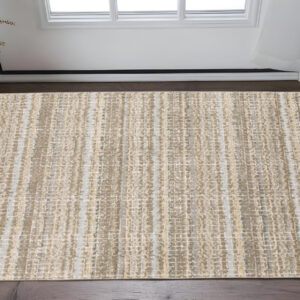 3' X 5' Gray and Ivory Abstract Power Loom Area Rug