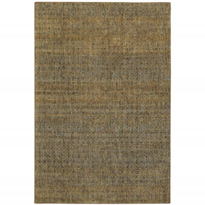 10' X 13' Green Geometric Power Loom Area Rug