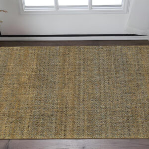3' X 5' Green Geometric Power Loom Area Rug