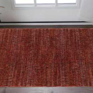 2' X 3' Red and Gray Power Loom Area Rug