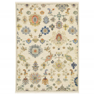 12' Blue And Ivory Genuine Wool Oriental Runner Rug With Fringe