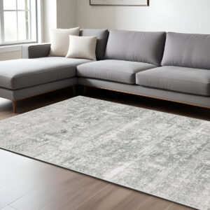8' X 10' Sage Green Oriental Non Skid Area Rug