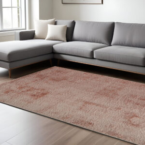 8' X 10' Pink Shag Hand Tufted Area Rug