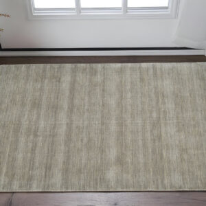 2' X 3' Gray and Ivory Wool Hand Woven Area Rug