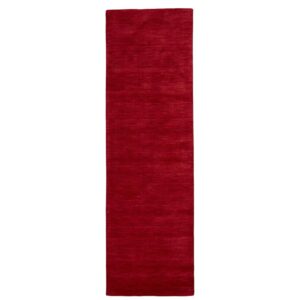 8' Red Hand Woven Runner Rug