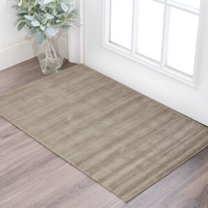 2' X 3' Tan Ivory And Taupe Hand Woven Area Rug