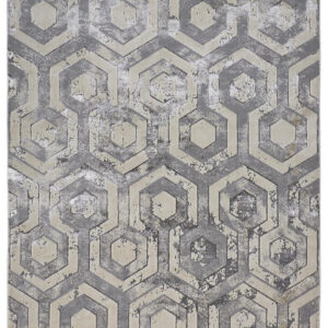 10' X 13' Gray Taupe And Silver Abstract Stain Resistant Area Rug