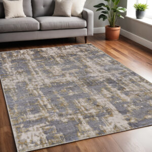 5' X 8' Gray Abstract Area Rug