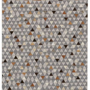 8' X 11' Gray Ivory And Brown Geometric Hand Woven Area Rug