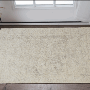 2' X 3' Ivory And Tan Abstract Hand Woven Area Rug