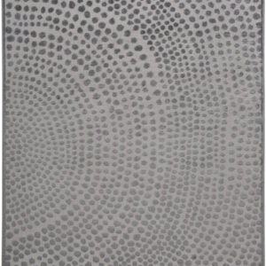 2' X 3' Gray Silver And Ivory Abstract Stain Resistant Area Rug