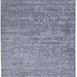 5' X 8' Blue And Ivory Abstract Hand Woven Area Rug