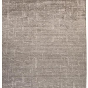 5' X 8' Gray Taupe And Ivory Abstract Hand Woven Area Rug