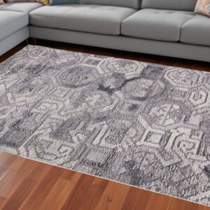 10' X 14' Gray and Ivory Wool Abstract Hand Tufted Area Rug