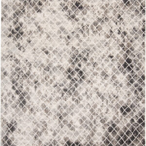 4' X 6' Ivory Gray And Taupe Abstract Stain Resistant Area Rug