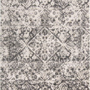 10' X 14' Gray Ivory And Silver Abstract Stain Resistant Area Rug