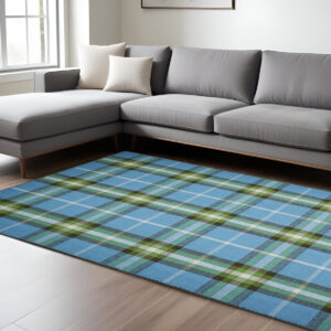 8' X 10' Blue and Green Abstract Hand Woven Area Rug