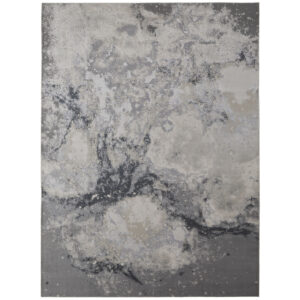 10' X 13' Gray Abstract Area Rug